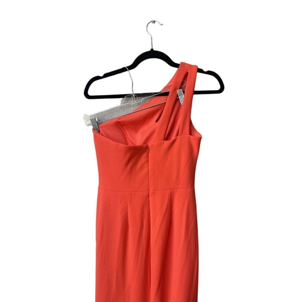 Xscape Dress Size 2 Formal Long Cocktail Evening Orange One Shoulder Orange Maxi - Picture 6 of 8